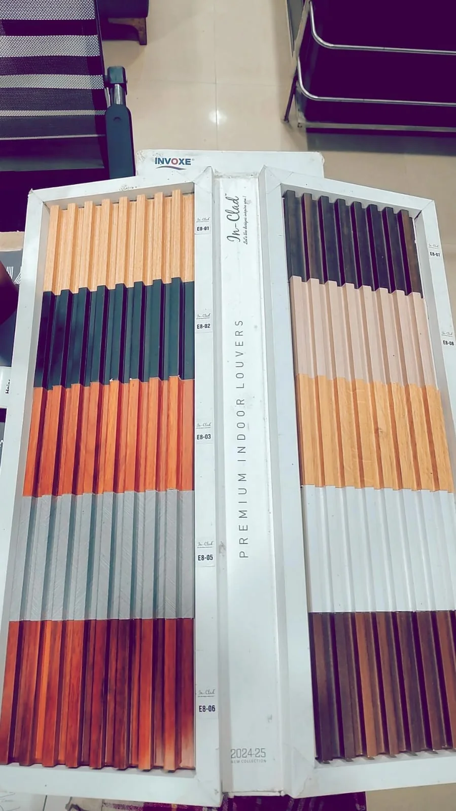 WPC louver material samples